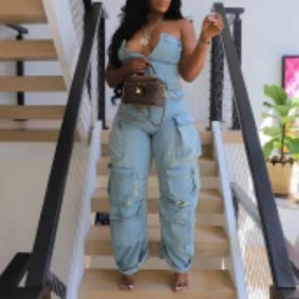 Denim Dream Cargo Jumpsuit
